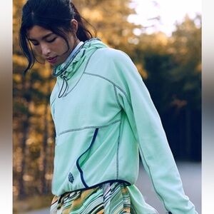NEW FP Movement by Free People On The Run Lightweight Fleece Hoodie XS